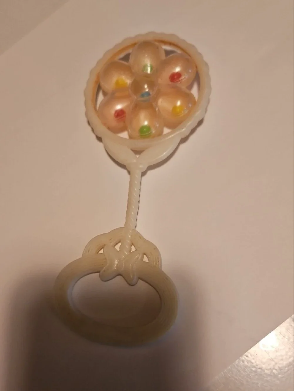 Vintage Multi-Color Baby Rattle Set 1970's Assorted Teether & Shaker Toys